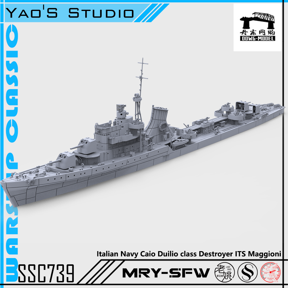 SSMODEL SSC739 Military Model Kit Italian Navy Caio Duilio Class Destroyer ITS Maggioni(Bottomless Version)