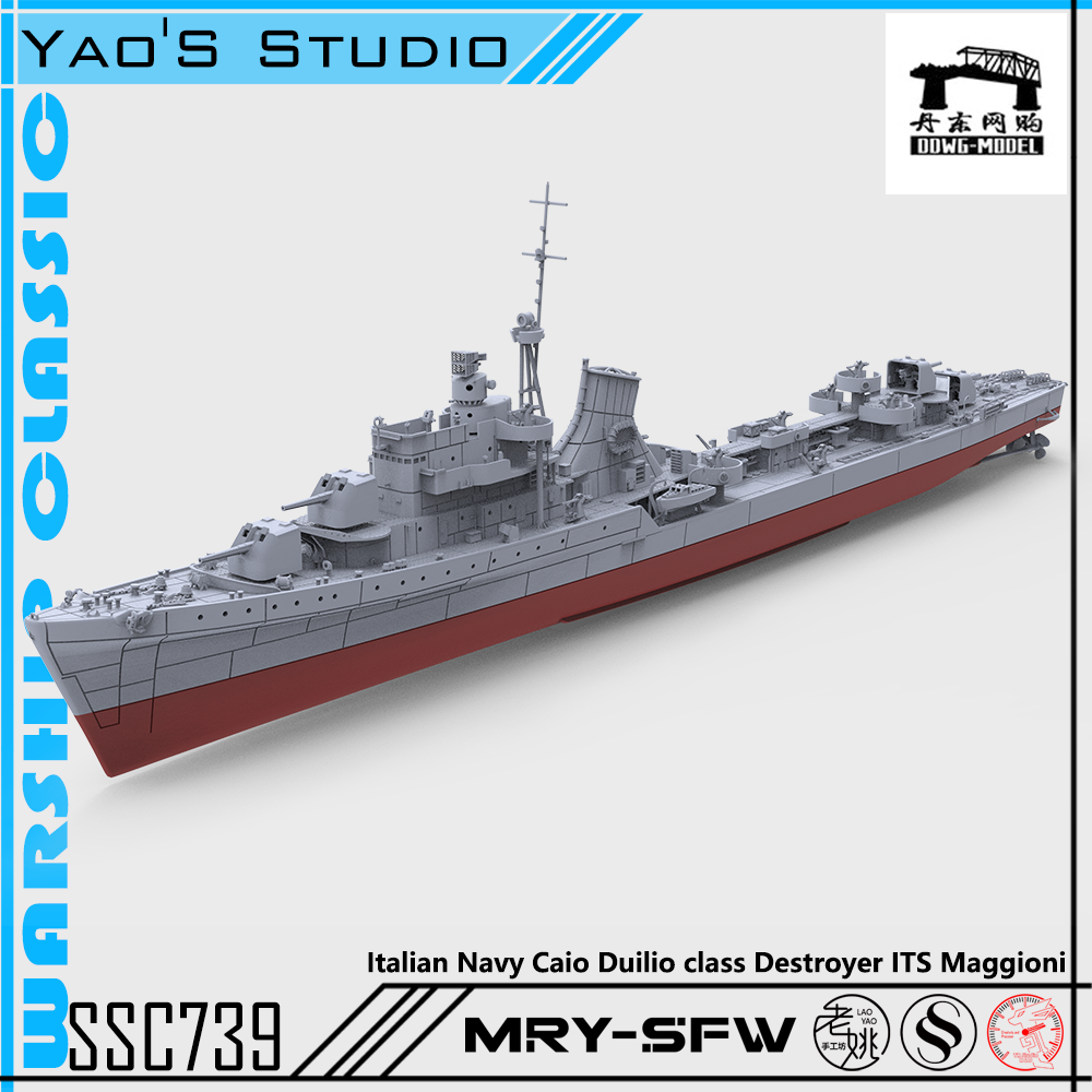 SSMODEL SSC739S Military Model Kit Italian Navy Caio Duilio Class Destroyer ITS Maggioni Full Hull
