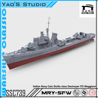 SSMODEL SSC739S Military Model Kit Italian Navy Caio Duilio Class Destroyer ITS Maggioni Full Hull