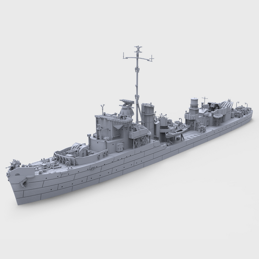 SSMODEL 744 Military Model Kit Hunt-Class, French Destroyer La Combattante, 1944(Bottomless Version)