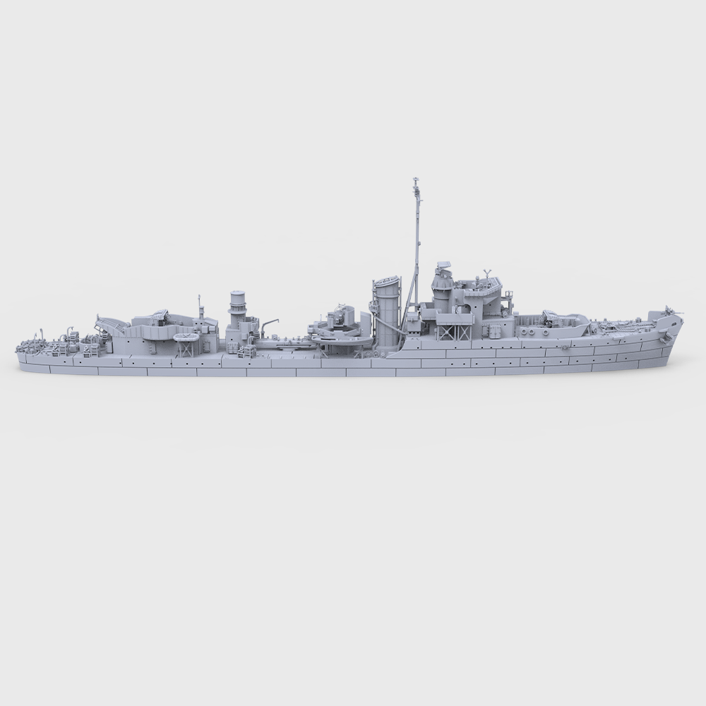SSMODEL 744 Military Model Kit Hunt-Class, French Destroyer La Combattante, 1944(Bottomless Version)