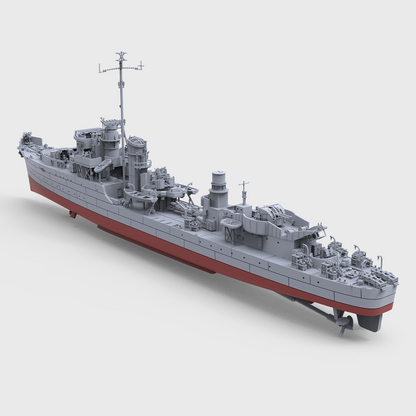SSMODEL 744S Military Model Kit Hunt-Class, French Destroyer La Combattante, 1944 Full Hull