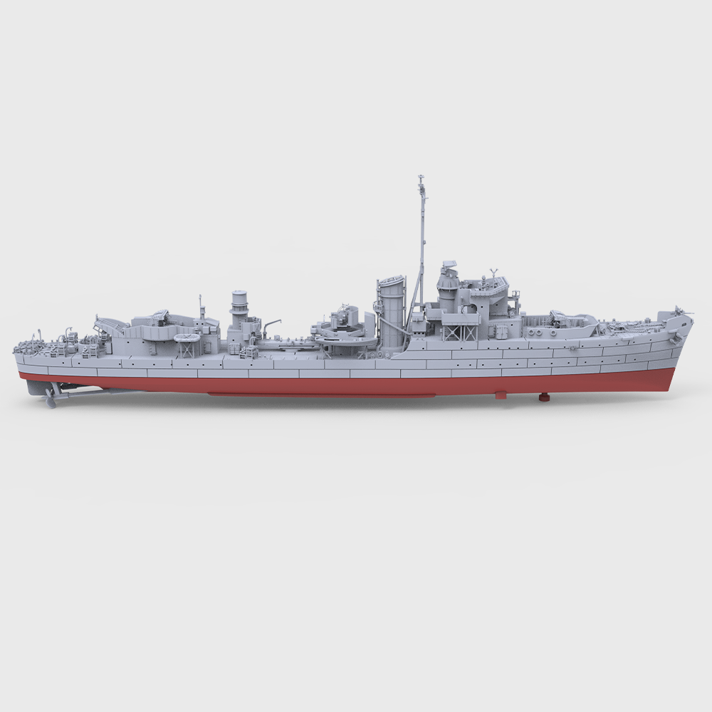 SSMODEL 744S Military Model Kit Hunt-Class, French Destroyer La Combattante, 1944 Full Hull