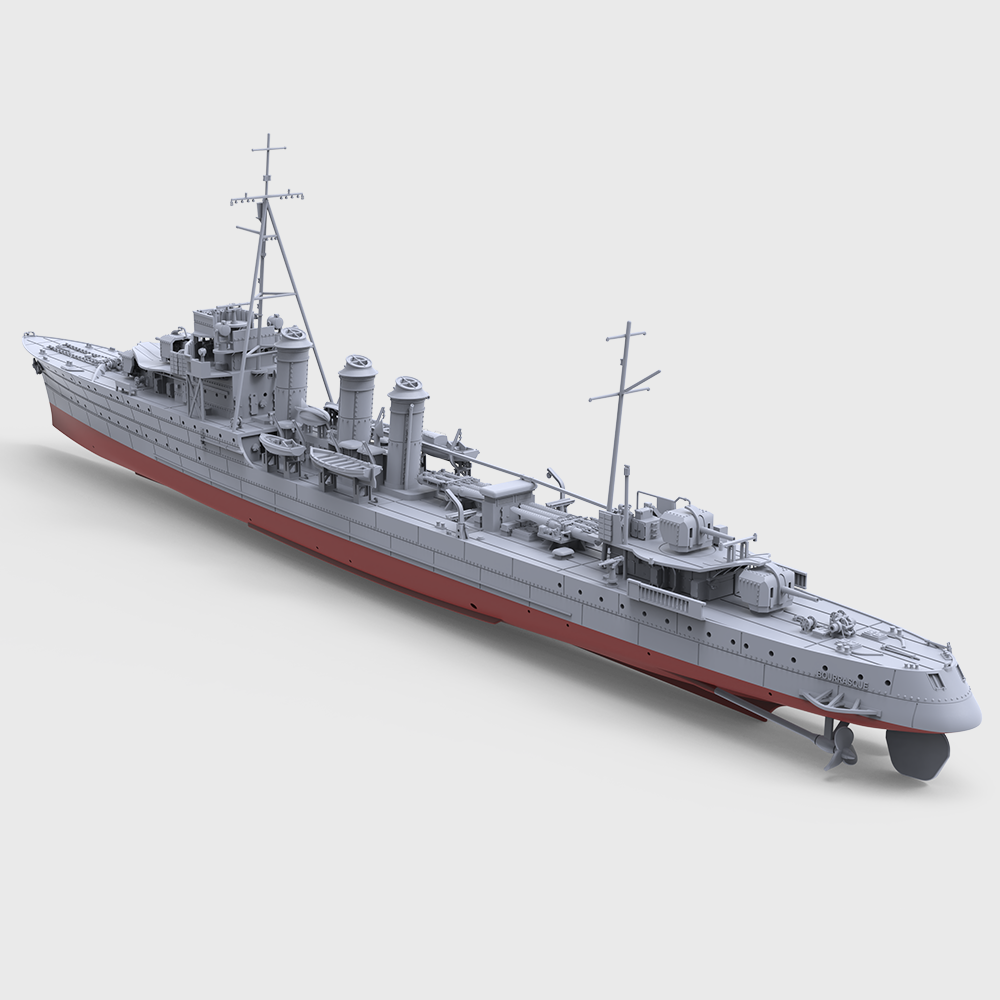 MRY-SFW 745S Military Model Kit Bourrasque-Class,French Destroyer Bourrasque, 1939 Full Hull