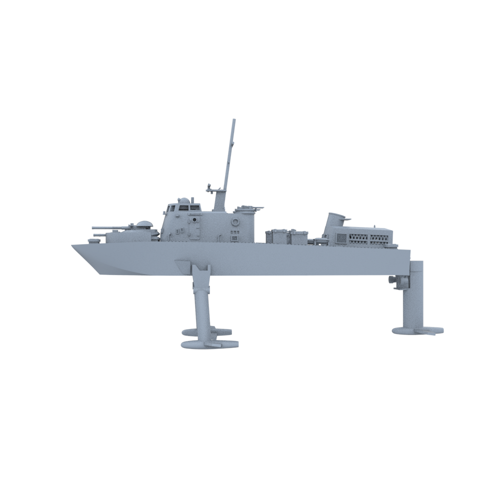 SSMODEL 761 Military Model Kit USS Flagstaff Class Patrol Gunboat Hydrofoil (PGH-1) Water Line