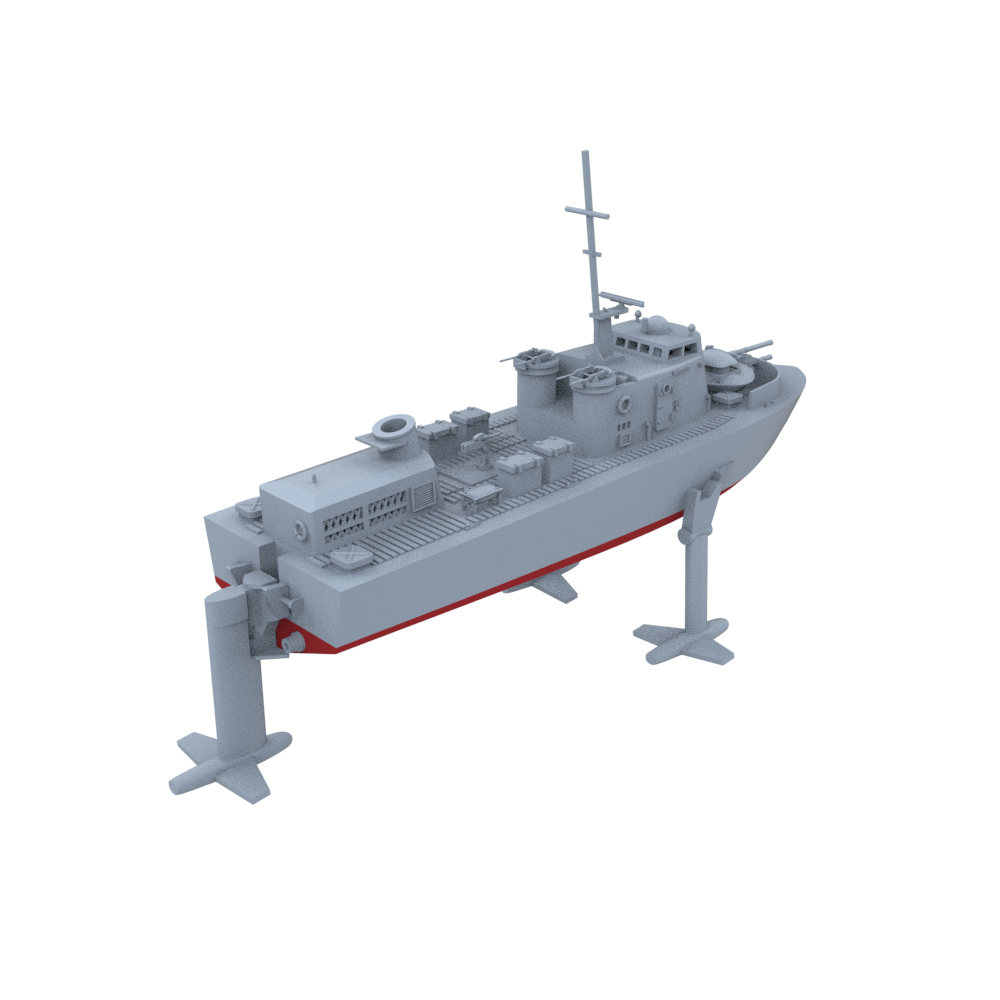 SSMODEL 761S Military Model Kit USS Flagstaff Class Patrol Gunboat Hydrofoil (PGH-1) Full Hull