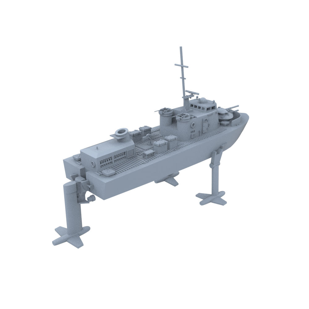 SSMODEL 761 Military Model Kit USS Flagstaff Class Patrol Gunboat Hydrofoil (PGH-1) Water Line