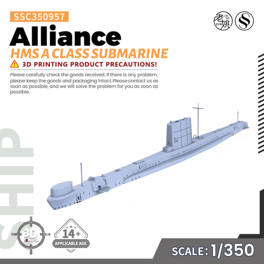 SSMODEL 957 Military Model Kit HMS A class Submarine Alliance