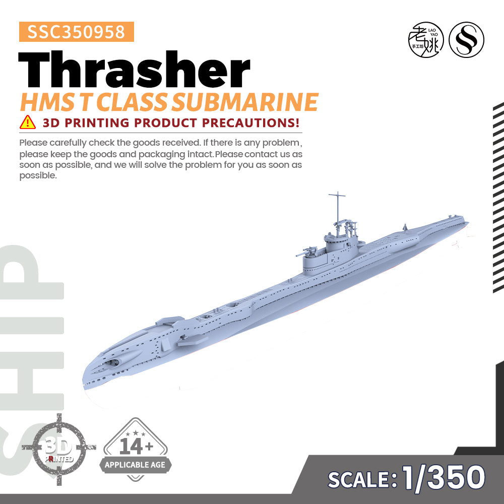 SSMODEL 958 Military Model Kit HMS T Class Submarine Thrasher