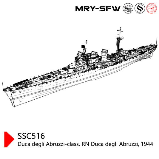 SSMODEL SS0516  Military Model Kit Duca Degli Abruzzi-Class RN Duca Degli Abruzzi 1944 Water Line
