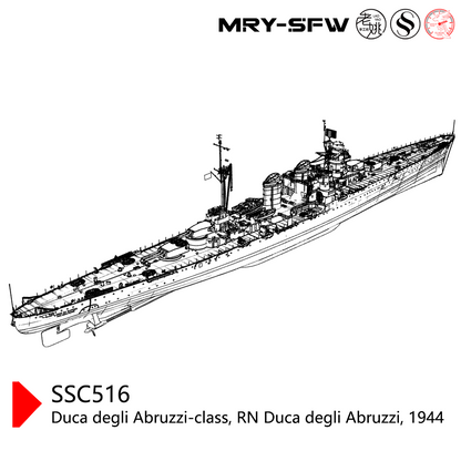 SSMODEL SS0516  Military Model Kit Duca Degli Abruzzi-Class RN Duca Degli Abruzzi 1944 Water Line