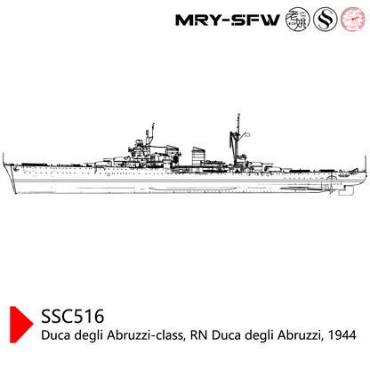 SSMODEL SS0516  Military Model Kit Duca Degli Abruzzi-Class RN Duca Degli Abruzzi 1944 Water Line
