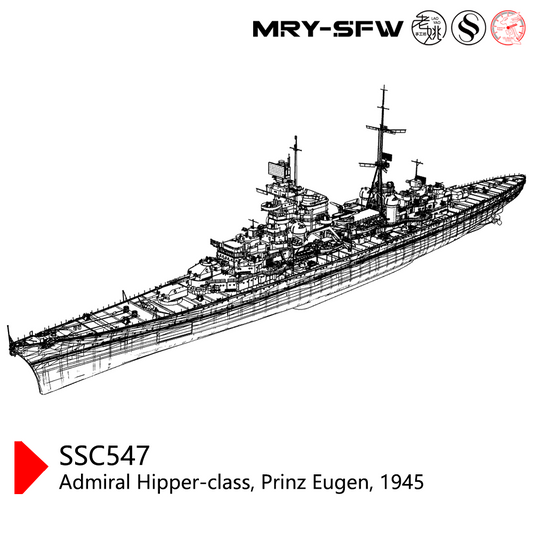 SSMODEL SSC547 Admiral Hipper-Class Prinz Eugen 1945 Water Line