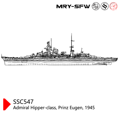 SSMODEL SSC547 Admiral Hipper-Class Prinz Eugen 1945 Water Line