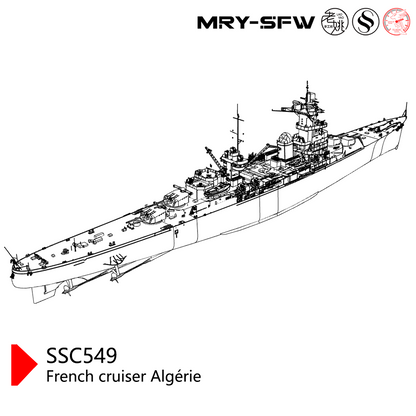 SSMODEL SSC549  Military Model Kit French Cruiser Alg¨¦rie Water Line