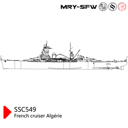 SSMODEL SSC549  Military Model Kit French Cruiser Alg¨¦rie Water Line