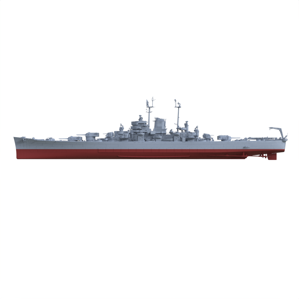 SSC130S Military Model USN Oregon City Class Cruiser CA-122 1946 Full Hull