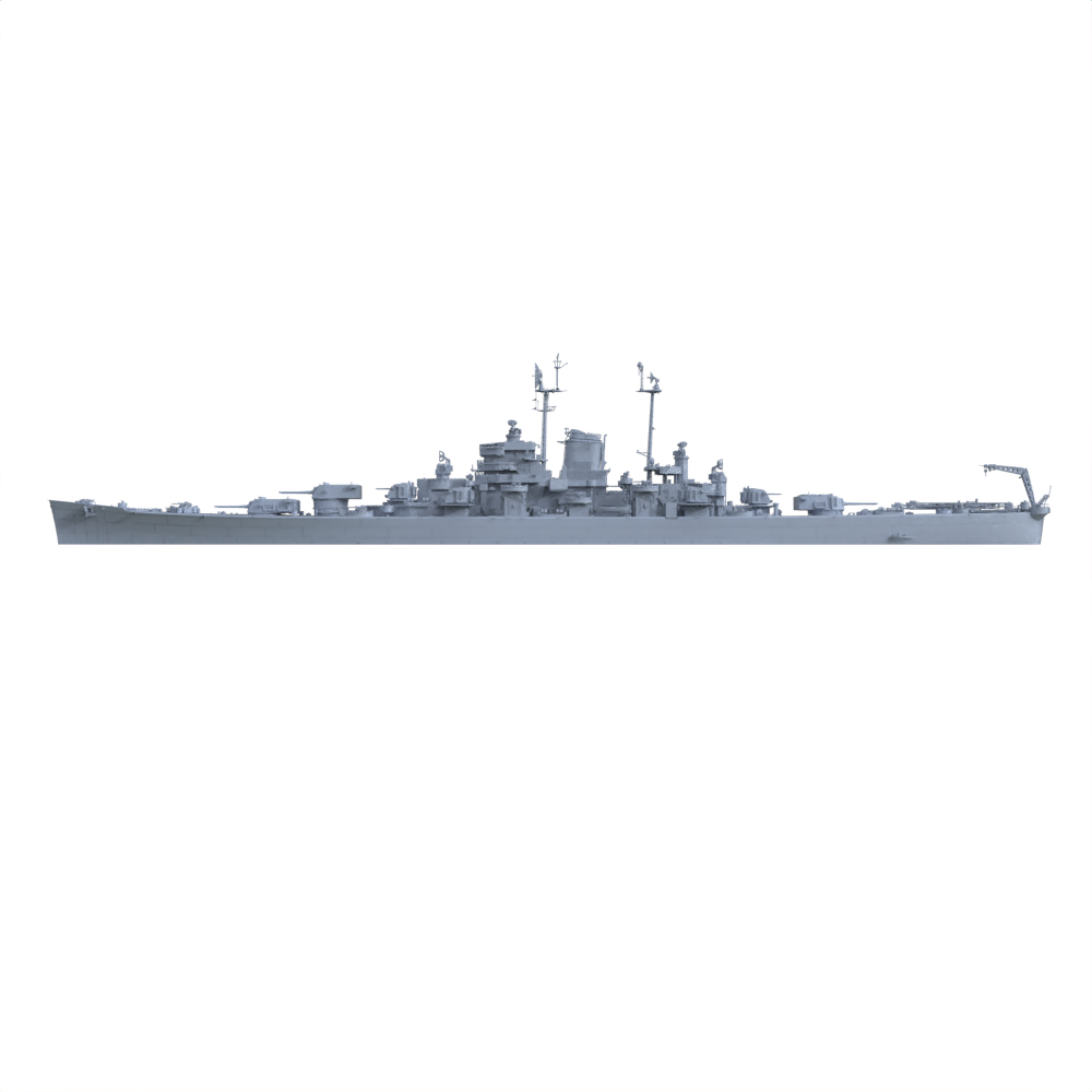 SSC130 Military Model USN Oregon City Class Cruiser CA-122 1946 Water Line