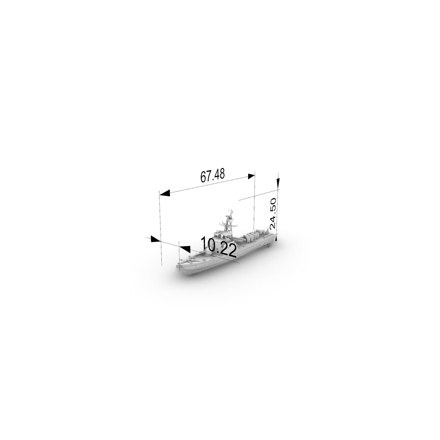 SSC150S Military Model LY Beir Grassa Missile Boat Full Hull