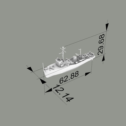 SSC166  Military Model USS Adjutant Class Minesweeper Water Line