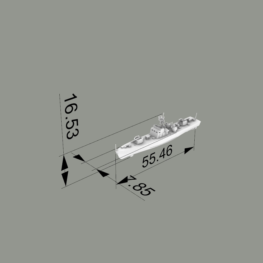 MRY-SFW SSC199 China Navy Shanghai-class Type 0111 Fast Patrol Gunboat Water Line Resin Warship Military Ship Model Hobby Collection Unassembled Unpainted