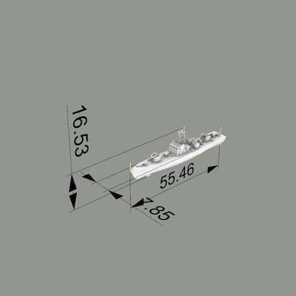 MRY-SFW SSC199 China Navy Shanghai-class Type 0111 Fast Patrol Gunboat Water Line Resin Warship Military Ship Model Hobby Collection Unassembled Unpainted
