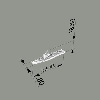 MRY-SFW SSC200 China Navy Shanghai-class Type 0111S Anti-Submarine Patrol Gunboat Water Line Resin Warship Military Ship Model Hobby Collection Unassembled Unpainted
