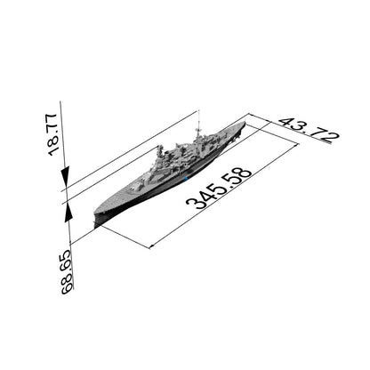 MRY-SFW SSC217S Royal Navy Renown-class Battlecruiser HMS Repulse Full Hull Resin Warship Military Ship Model Hobby Collection Unassembled Unpainted