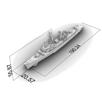 Charles F. Adams-class Charles F. Adams Destroyer DDG-2 1961 Water Line MRY-SFW SSC248