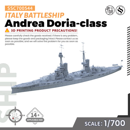 SSMODEL 544 Military Model Kit Italy Andrea Doria-class Battleship