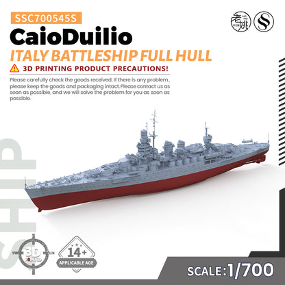 SSMODEL 545S Military Model Kit Italy CaioDuilio Battleship Full Hull