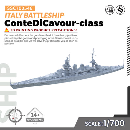 SSMODEL 546 Military Model Kit Italy ConteDiCavour-class Battleship