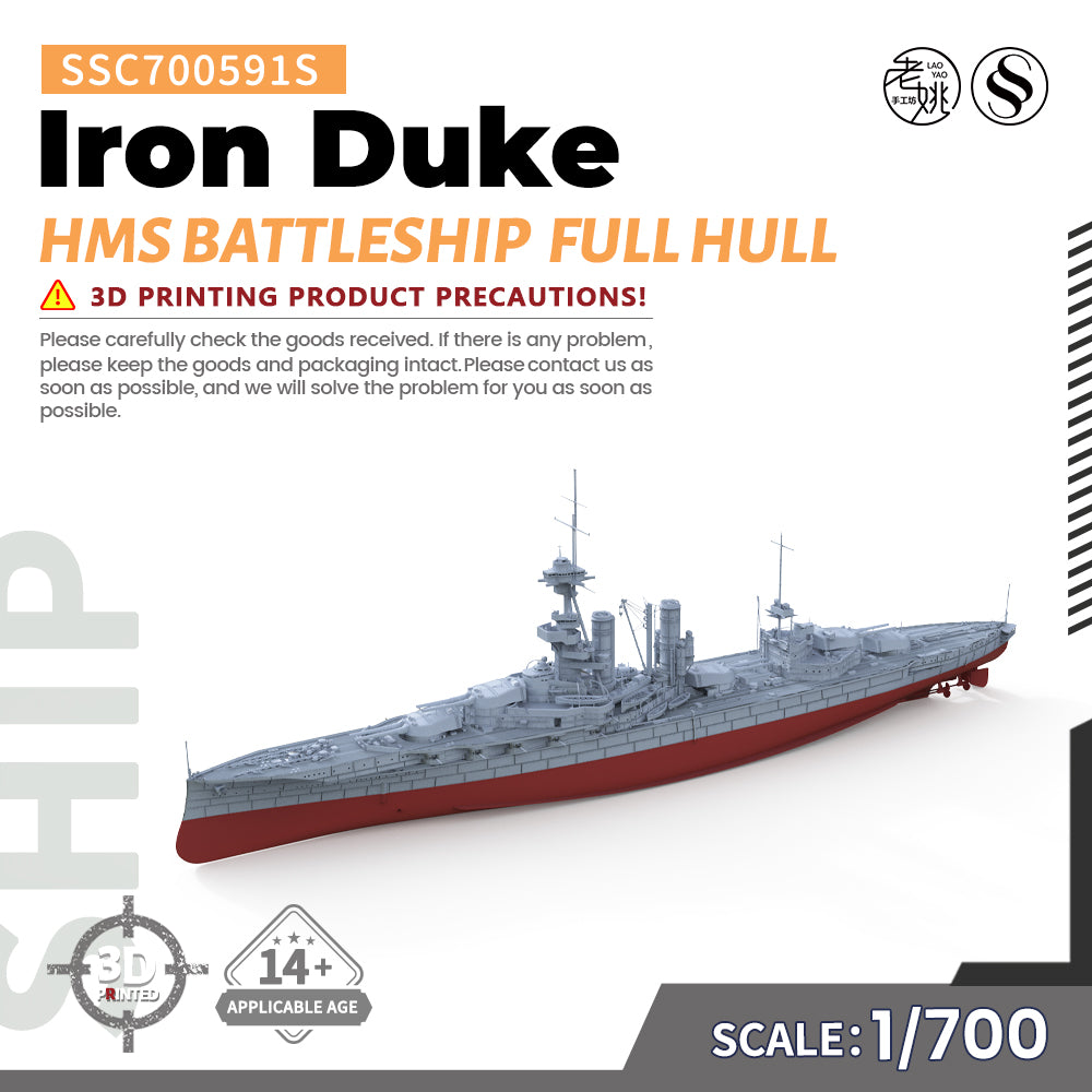 SSMODEL 591S Military Warship Model Kit HMS Iron Duke Battleship