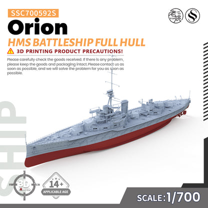 SSMODEL 592S Military Warship Model Kit HMS Orion Battleship