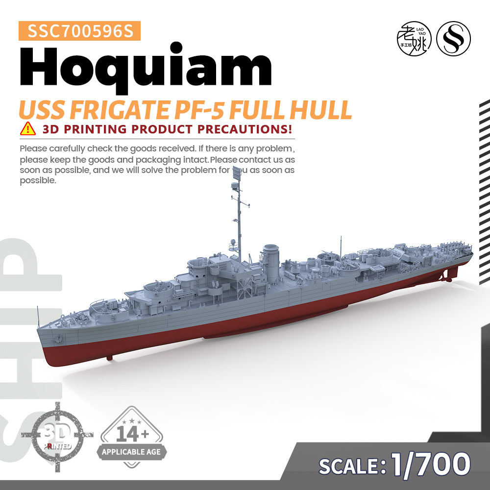 SSMODEL 596S Military Warship Model Kit US Navy Hoquiam Frigate PF-5