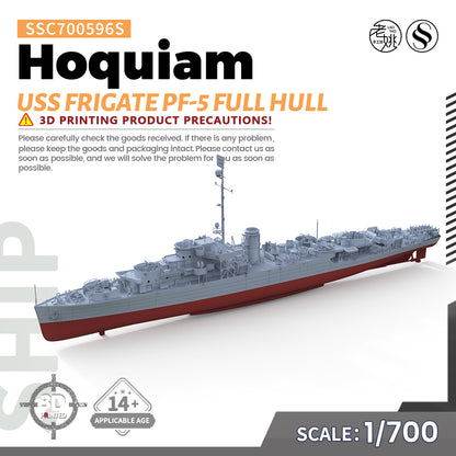 SSMODEL 596S Military Warship Model Kit US Navy Hoquiam Frigate PF-5