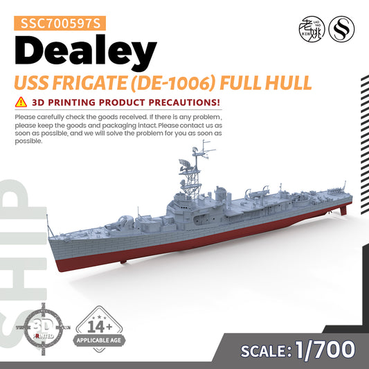 SSMODEL 597S Military Warship Model Kit US Navy Dealey Frigate DE-1006