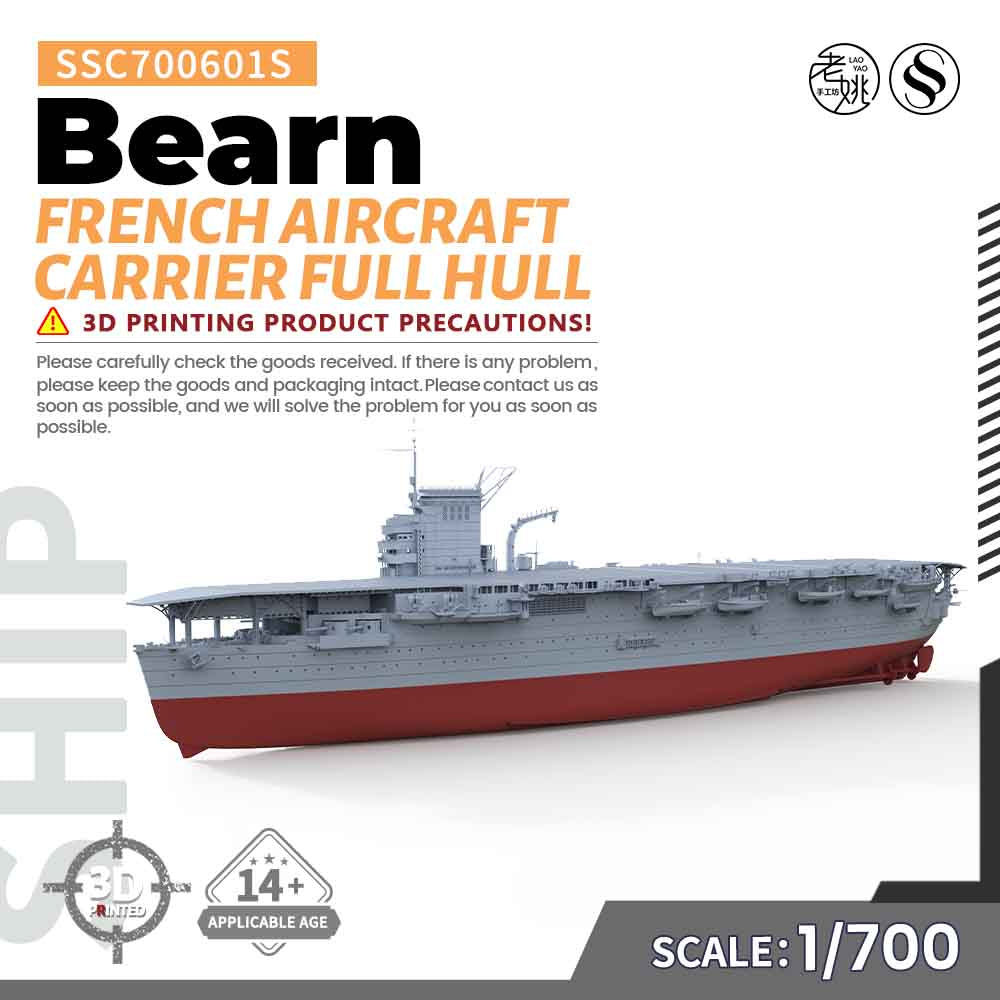 SSMODEL 601S Military Warship Model Kit French Navy Bearn Aircraft Carrier