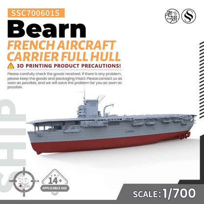 SSMODEL 601S Military Warship Model Kit French Navy Bearn Aircraft Carrier