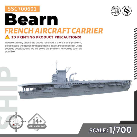 SSMODEL 601 Military Warship Model Kit French Navy Bearn Aircraft Carrier