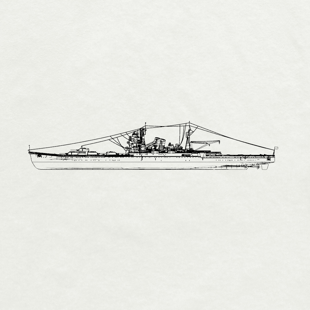 MRY-SFW SSC714 IJN Tone 1945 Water Line