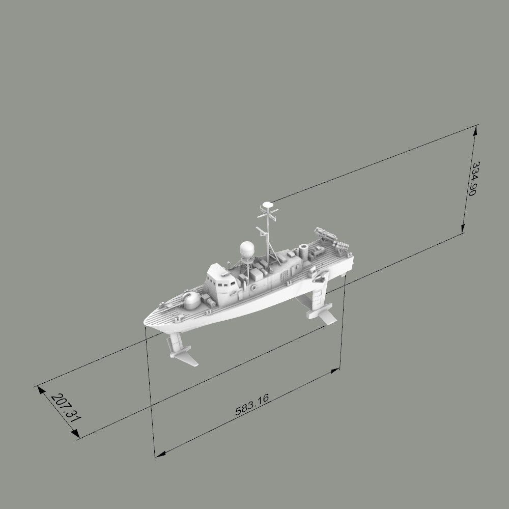 MRY-SFW SSC198S USA Navy Pegasus-class Pegasus PHM-1 Full Hu – LCD 3D printed resin model kit, image 7