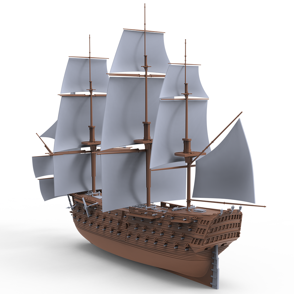 MRY-SFW SSF002S HMS Victory Sailing Battleship Full Hull 1/600 Adult Collectible 3mm