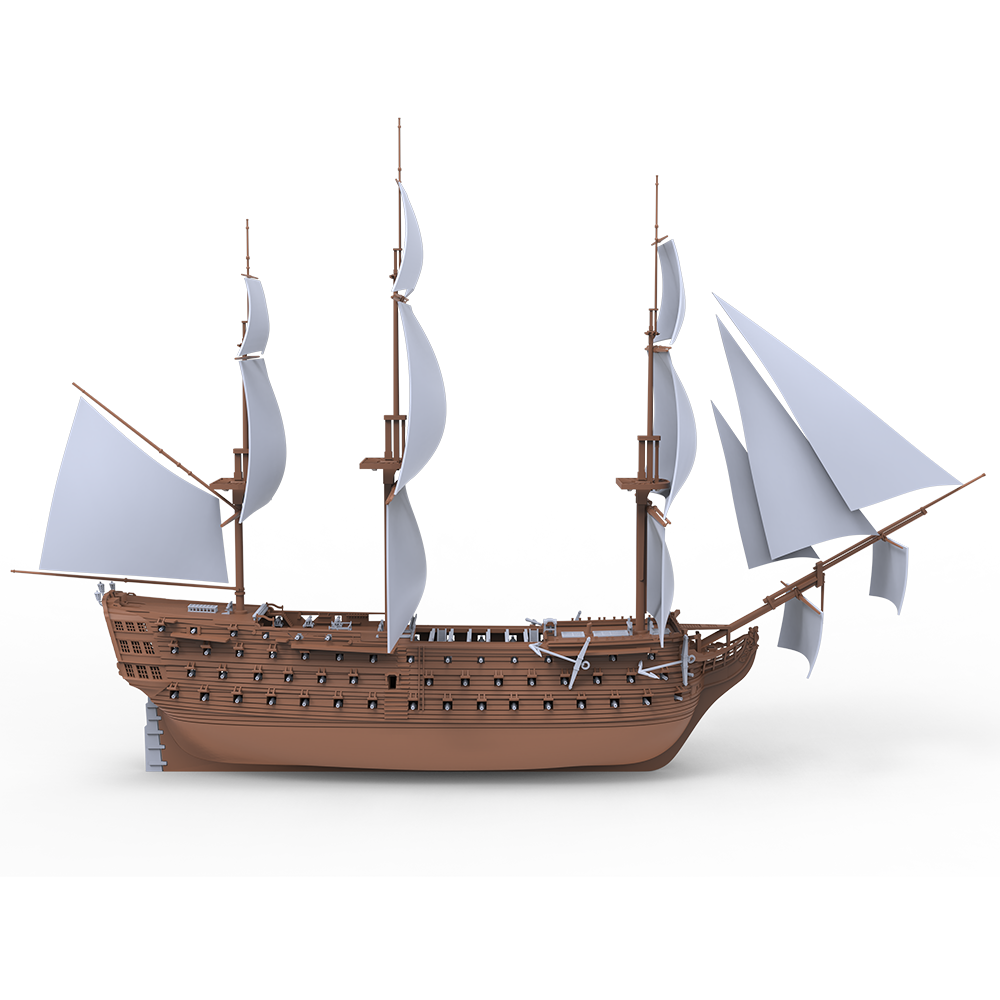 MRY-SFW SSF002S HMS Victory Sailing Battleship Full Hull 1/600 Adult Collectible 3mm