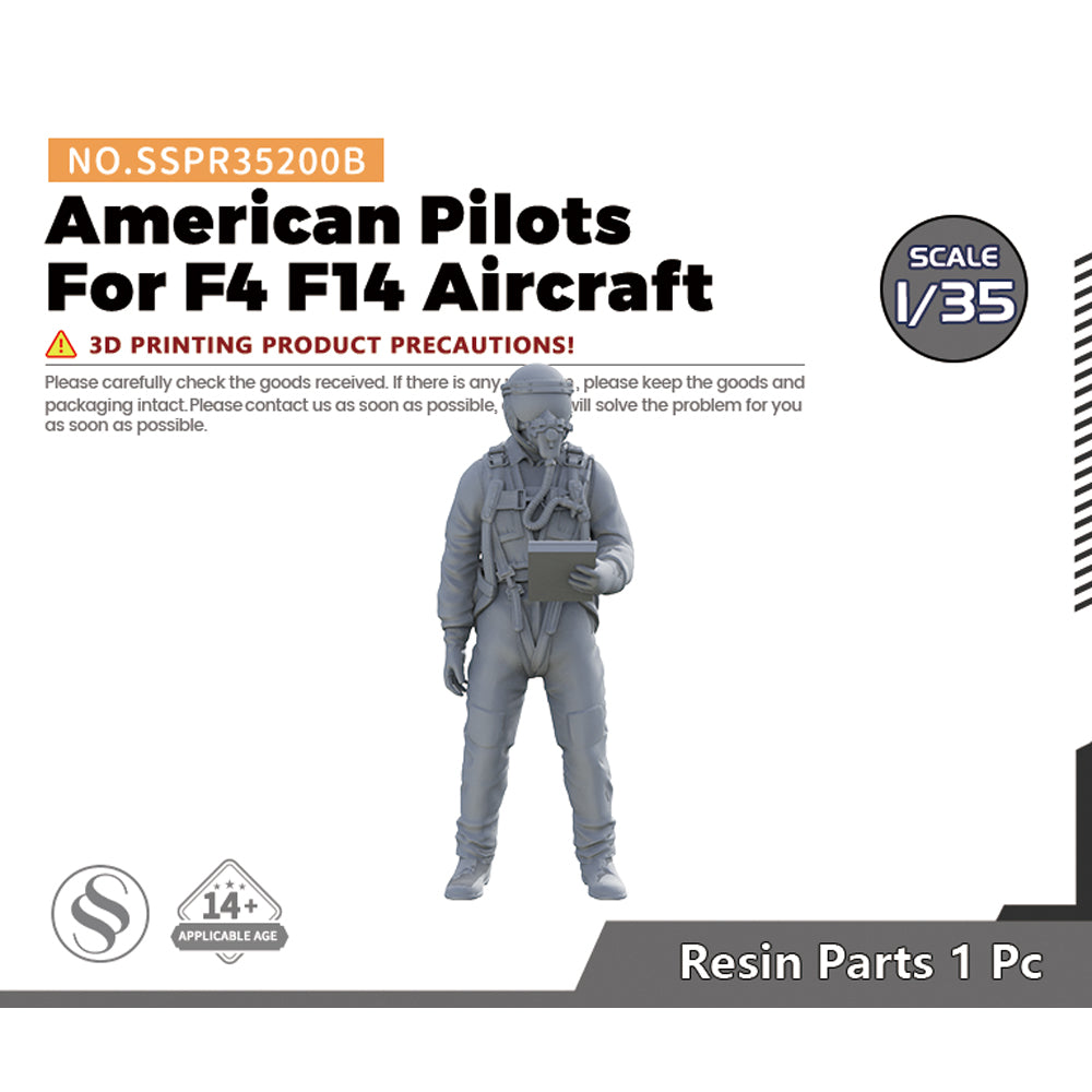 SSMODEL SSPR200B 1/87 Modern American Pilots For F4 F14 Aircraft