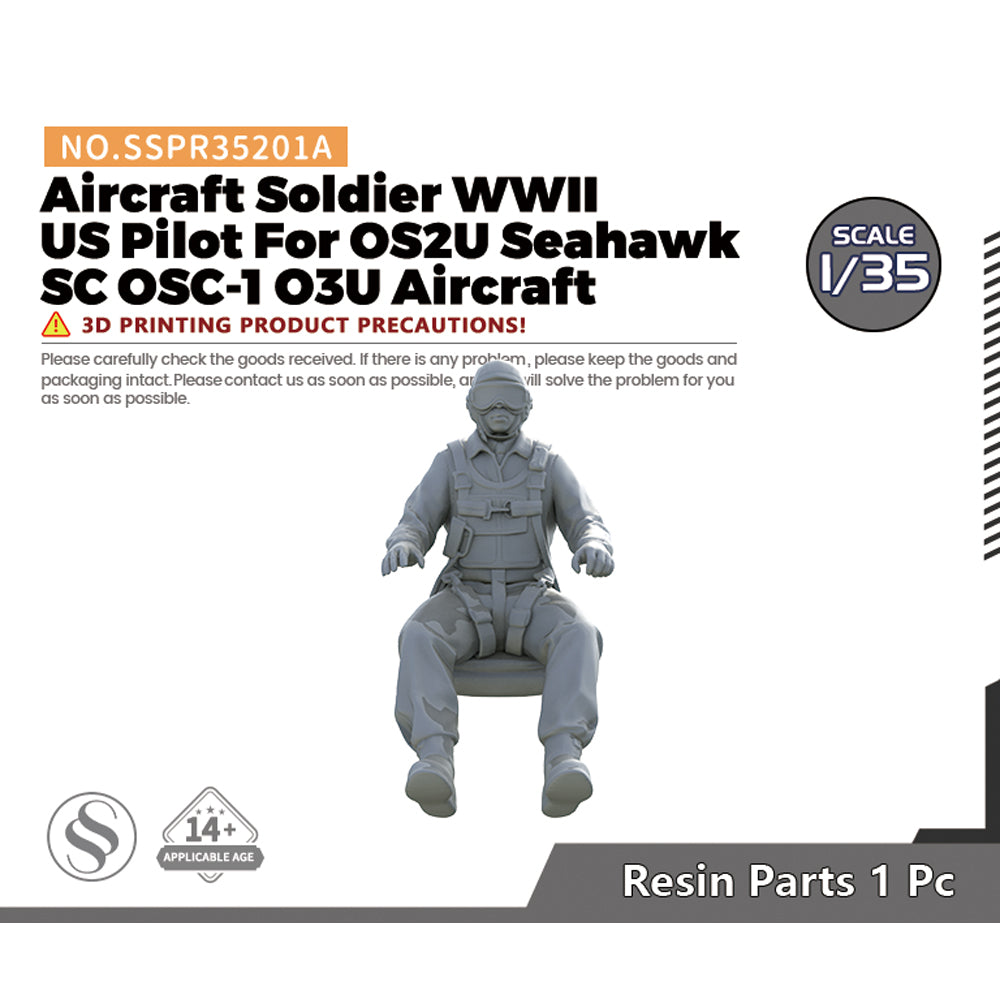 SSMODEL SSPR201A Aircraft Soldier WWII US Pilot For OS2U Seahawk SC OSC-1 O3U Aircraft