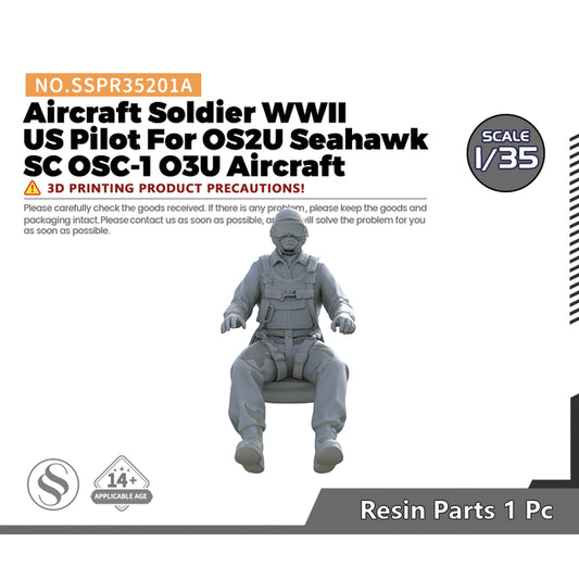 SSMODEL SSPR201A Aircraft Soldier WWII US Pilot For OS2U Seahawk SC OSC-1 O3U Aircraft