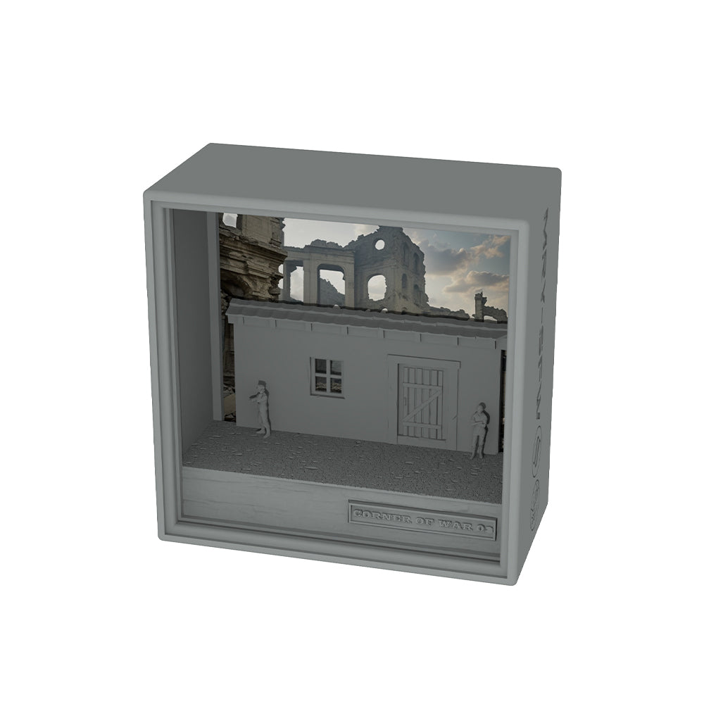 SSMODEL 19 Minifigure Figures Tank Display Case Miniature Box Corner of War Game The Squad in Ruins 03 Sentry