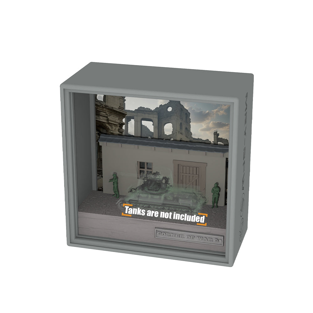 SSMODEL 19 Minifigure Figures Tank Display Case Miniature Box Corner of War Game The Squad in Ruins 03 Sentry