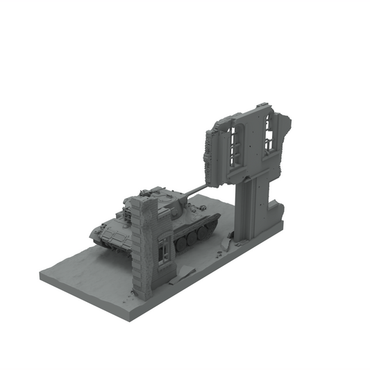 SSMODEL SST401 Miniature Sand Table-Mini Tank Scene Platform-Ruins 01
